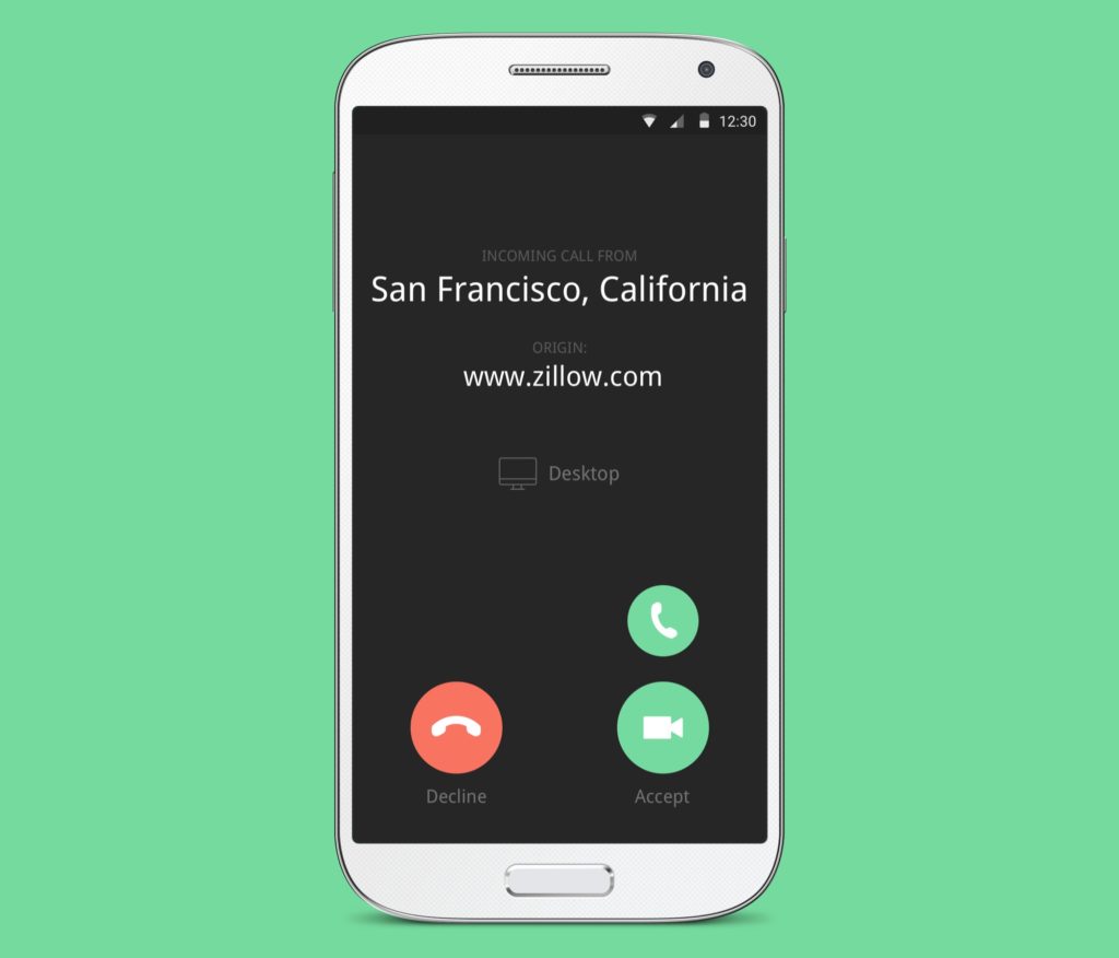 Notificación de llamada de Gruveo en Android