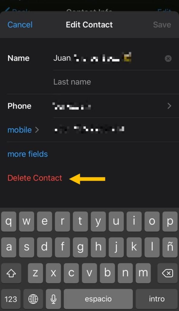 Cómo eliminar un contacto en WhatsApp en iphone 6