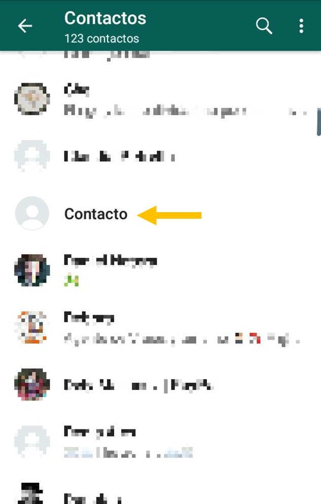 Cómo eliminar un contacto en WhatsApp en android 2