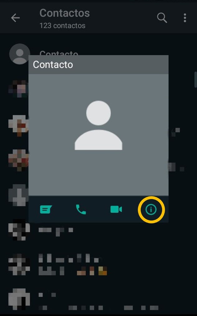 Bloquear un contacto desde su perfil de usuario en WhatsApp 2
