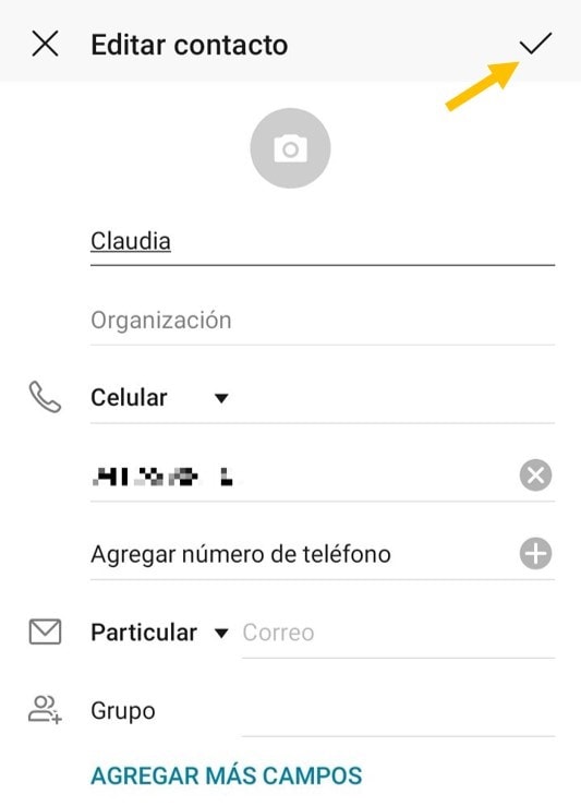 Cómo editar un contacto en WhatsApp desde el chat en Android 3