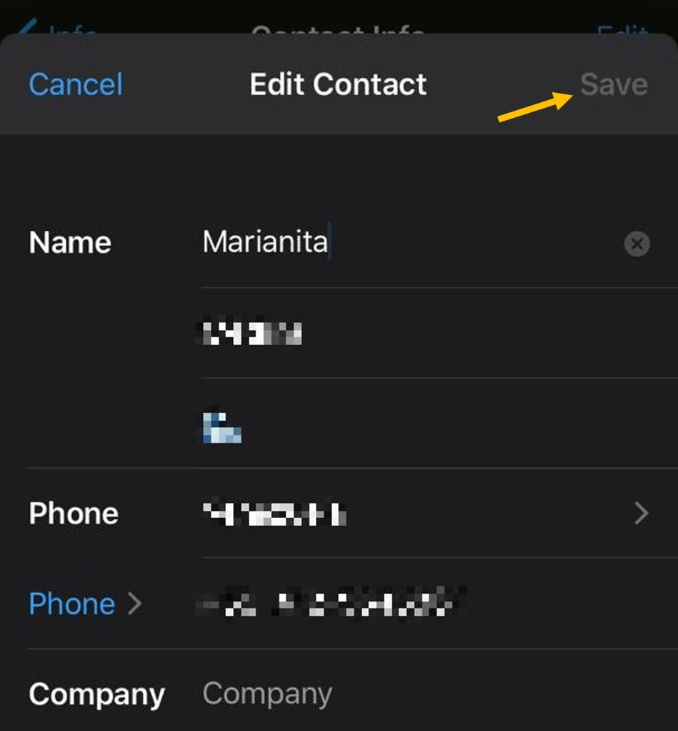 Cómo editar un contacto en WhatsApp desde un grupo en iPhone 5