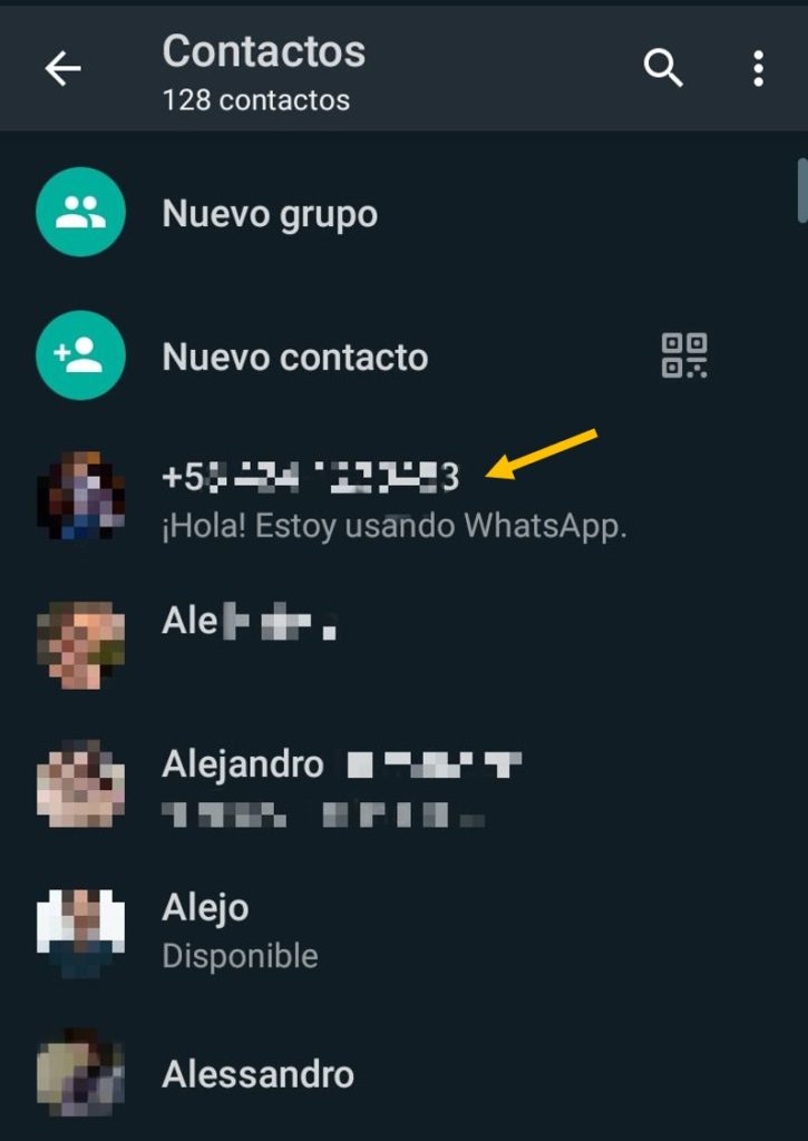 Eliminar contactos desconocidos de WhatsApp registrados en la agenda 2