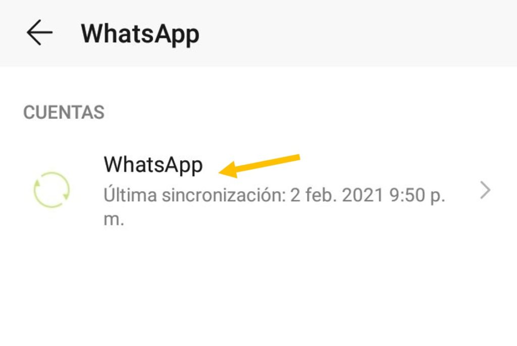 configuración de cuenta de whatsapp