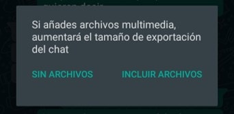 Exportar desde el chat en Android 3