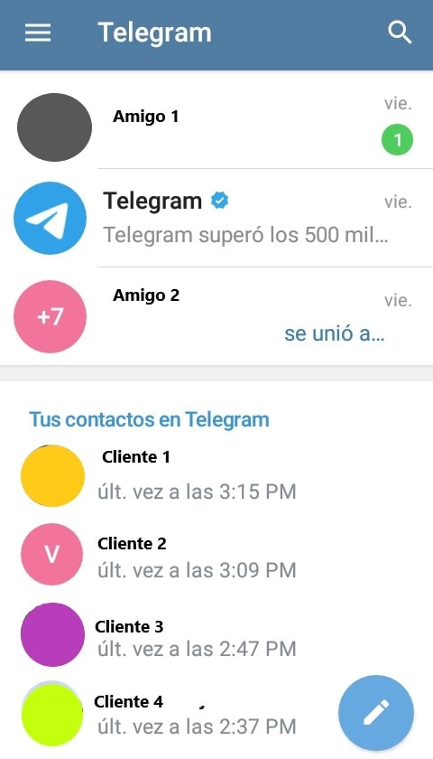 Menú de Telegram