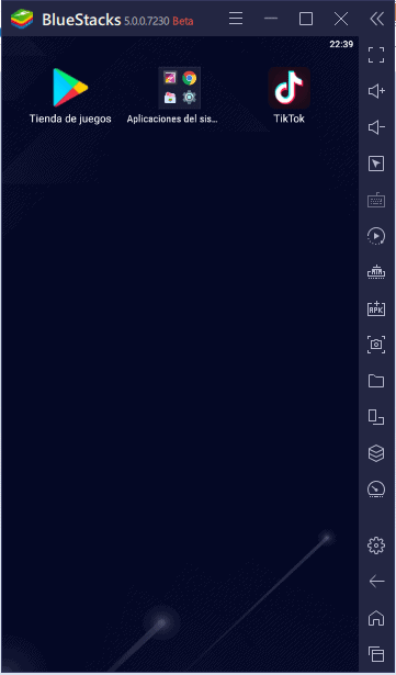 Icono de TikTok en el menú de aplicaciones de BlueStacks para Windows