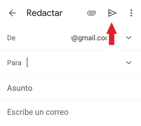 Menú de Gmail en Androide