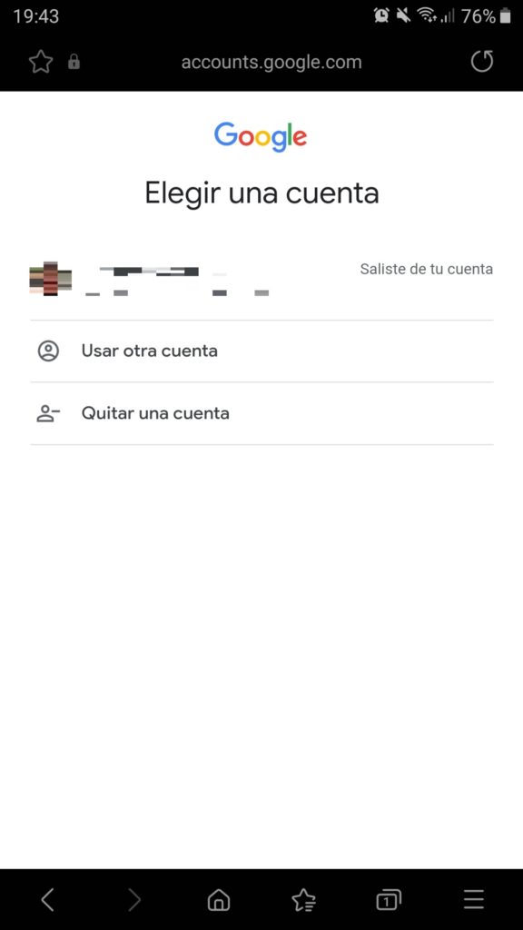 Confirmación de cierre de sesión en Gmail para Android