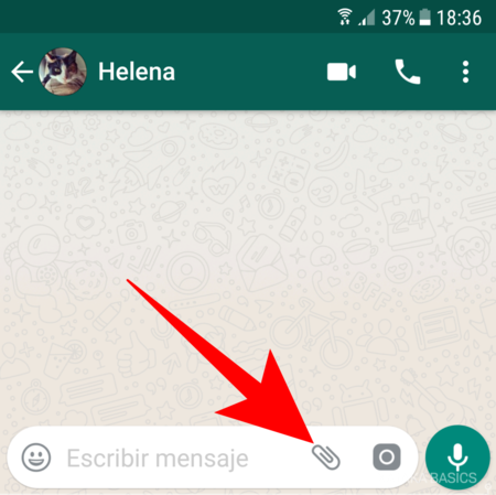 WhatsApp icono de clip