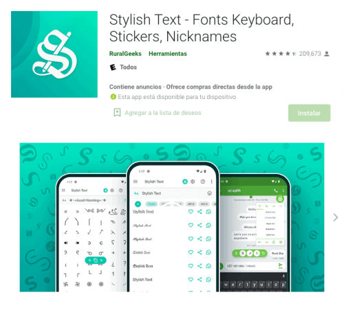 Stylish Text app