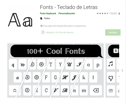 Fonts Keyboard app